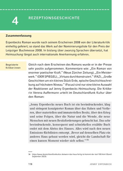 Heimsuchung Jenny Erpenbeck Zusammenfassung Kapitel Heimsuchung von Jenny Erpenbeck - Textanalyse und Interpretation