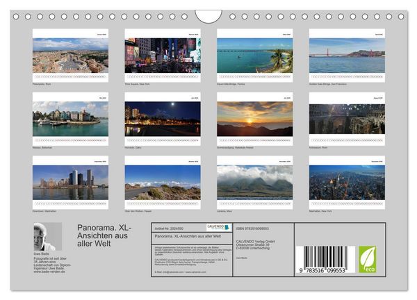 Produktbild: Panorama. XL-Ansichten aus aller Welt (Wandkalender 2026 DIN A4 quer), CALVENDO Monatskalender