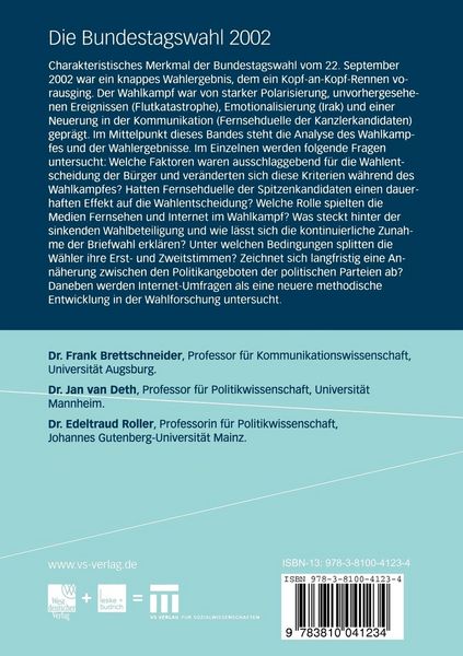 Produktbild: Die Bundestagswahl 2002