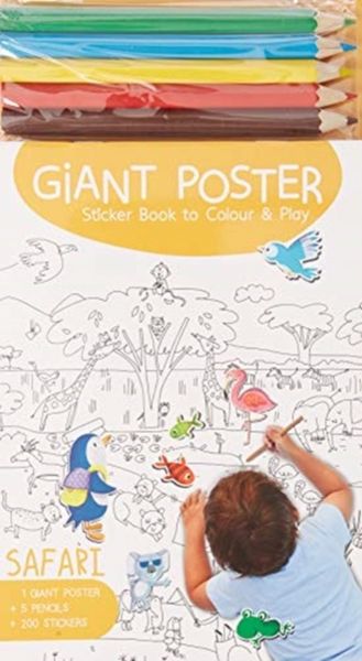Produktbild: Yoyo Books: Giant Poster Colouring Book: Safari