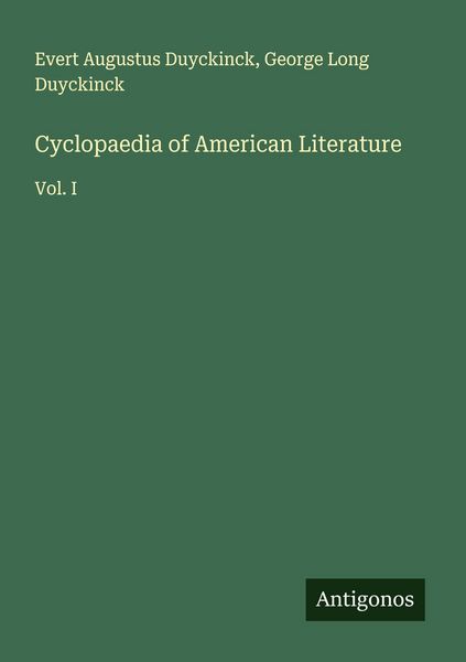 Produktbild: Cyclopaedia of American Literature