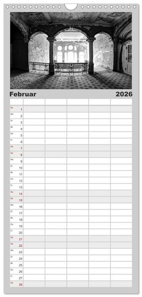Produktbild: Familienplaner 2026 - Lost Beauty mit 5 Spalten (Wandkalender, 21 x 45 cm) CALVENDO
