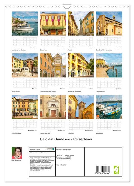 Produktbild: Salo am Gardasee - Reiseplaner (Wandkalender 2026 DIN A3 hoch), CALVENDO Monatskalender