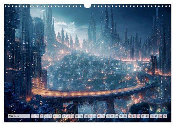 Produktbild: Gigapolis (Wandkalender 2026 DIN A3 quer), CALVENDO Monatskalender
