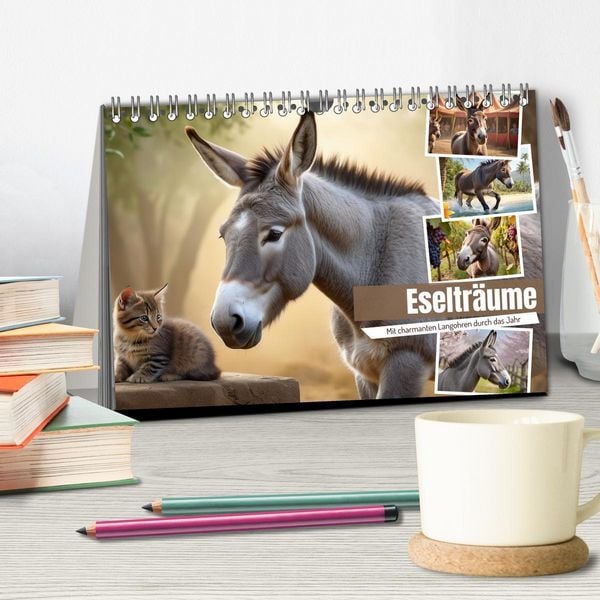 Produktbild: Eseltr&auml;ume (Tischkalender 2026 DIN A5 quer), CALVENDO Monatskalender
