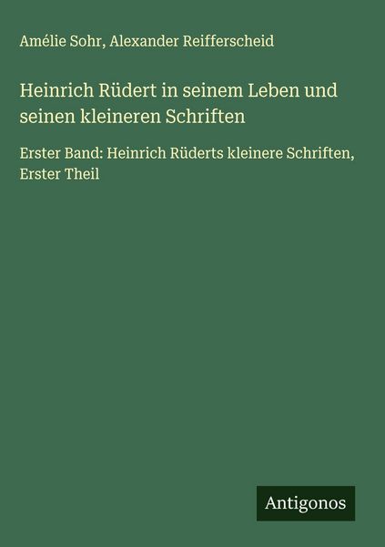 Produktbild: Heinrich R&uuml;dert in seinem Leben und seinen kleineren Schriften