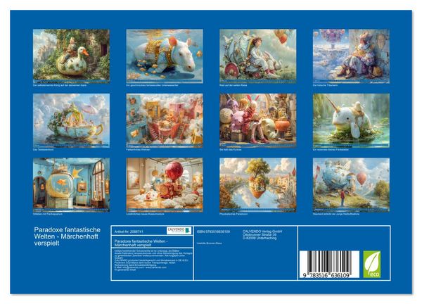 Produktbild: Paradoxe fantastische Welten - M&auml;rchenhaft verspielt (Wandkalender 2026 DIN A4 quer), CALVENDO Monatskalender