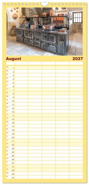 Produktbild: Familienplaner 2027 - F&uuml;rstliche K&uuml;chen und Tafeln mit 5 Spalten (Wandkalender, 21 x 45 cm) CALVENDO
