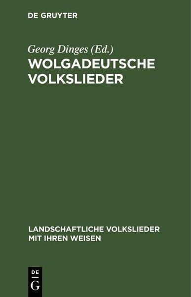 Produktbild: Wolgadeutsche Volkslieder