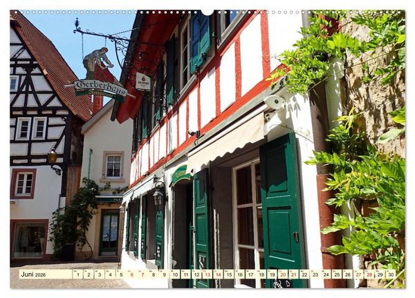 Produktbild: Neustadt an der Weinsta&szlig;e - Fachwerk, Wein und gem&uuml;tliche Gassen (hochwertiger Premium Wandkalender 2026 DIN A2 quer), Kunstdruck in Hochglanz