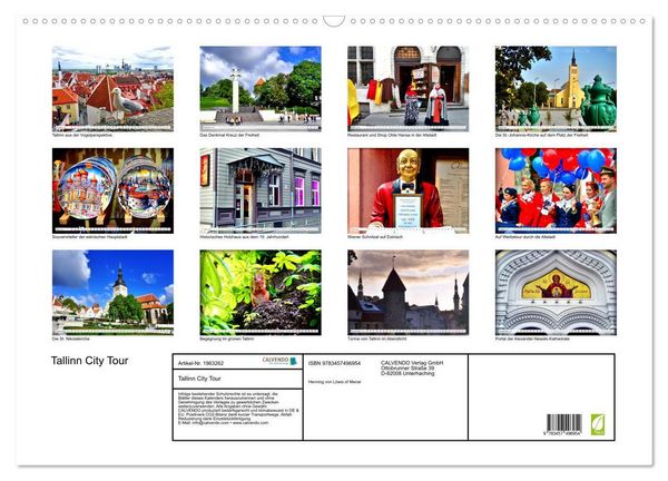 Produktbild: Tallinn City Tour (Wandkalender 2026 DIN A2 quer), CALVENDO Monatskalender