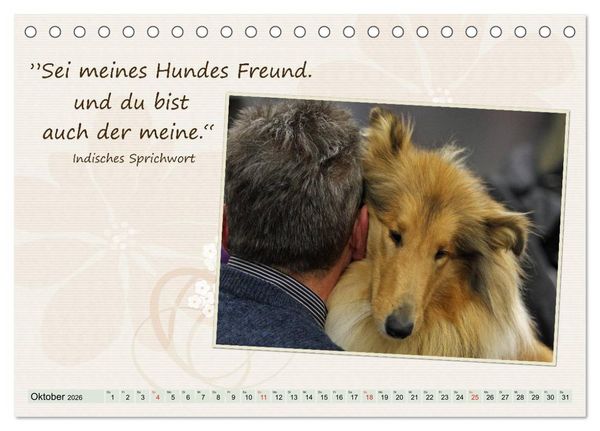 Produktbild: Mit Hundezitaten gut durchs Jahr (Tischkalender 2026 DIN A5 quer), CALVENDO Monatskalender