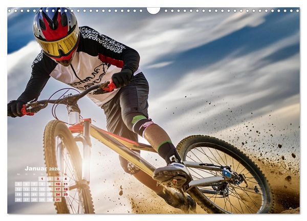 Produktbild: Abfahrtsrausch Downhill Aktion (Wandkalender 2026 DIN A3 quer), CALVENDO Monatskalender