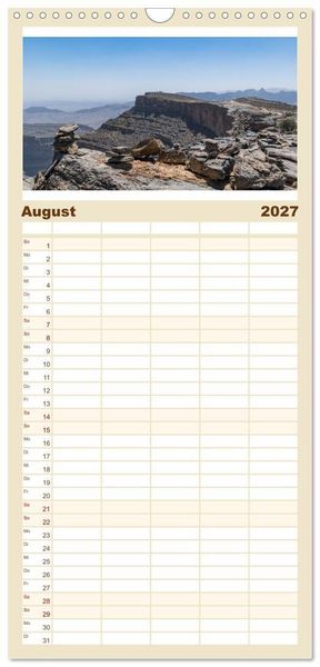 Produktbild: Familienplaner 2027 - Faszinierender Oman mit 5 Spalten (Wandkalender, 21 x 45 cm) CALVENDO