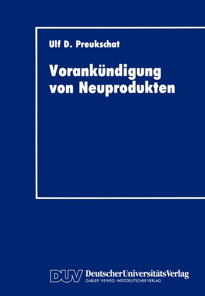 Produktbild: Vorank&uuml;ndigung von Neuprodukten
