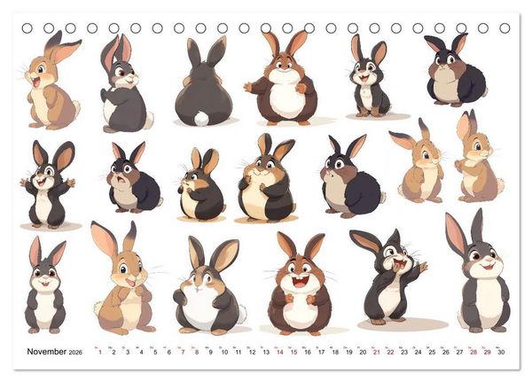 Produktbild: ComicZoo - eine lustige Tiertruppe (Tischkalender 2026 DIN A5 quer), CALVENDO Monatskalender