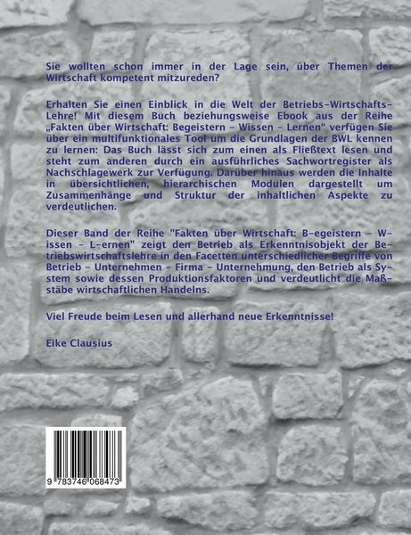 Produktbild: Fakten &uuml;ber Wirtschaft - Band 3 - Betriebswirtschaftslehre -