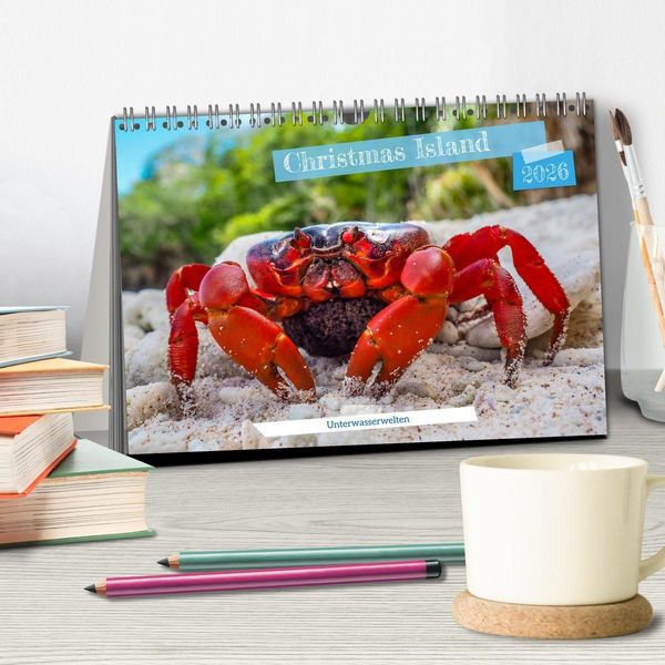 Produktbild: Unterwasserwelt Christmas Island (Tischkalender 2026 DIN A5 quer), CALVENDO Monatskalender