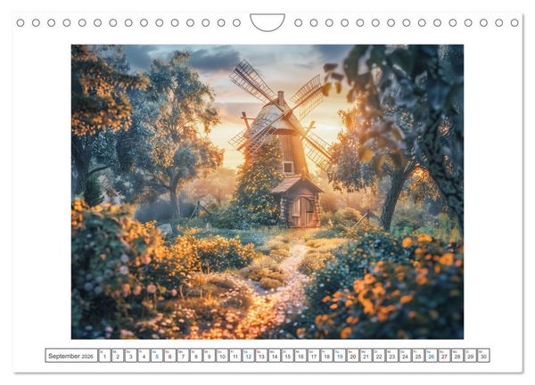 Produktbild: Im Reich der Windm&uuml;hlen (Wandkalender 2026 DIN A4 quer), CALVENDO Monatskalender