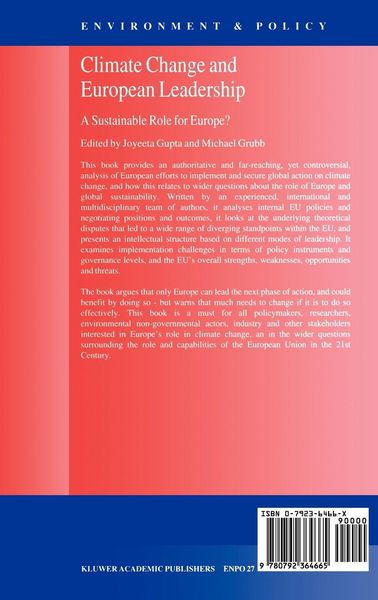 Produktbild: Climate Change and European Leadership