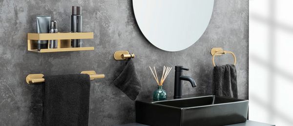 Produktbild: Turbo-Loc&reg;&nbsp;Wandhaken Mod. Orea Duo Gold Matt, Befestigen ohne bohren
