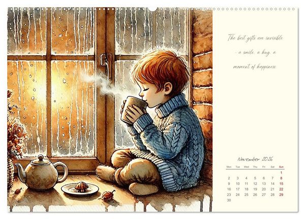 Produktbild: Magic with your inner child - 12 months full of wonder and joy (High Quality Premium Wall Calendar 2026 DIN A2 landscape),CALVENDO 12 Month Wall Calendar