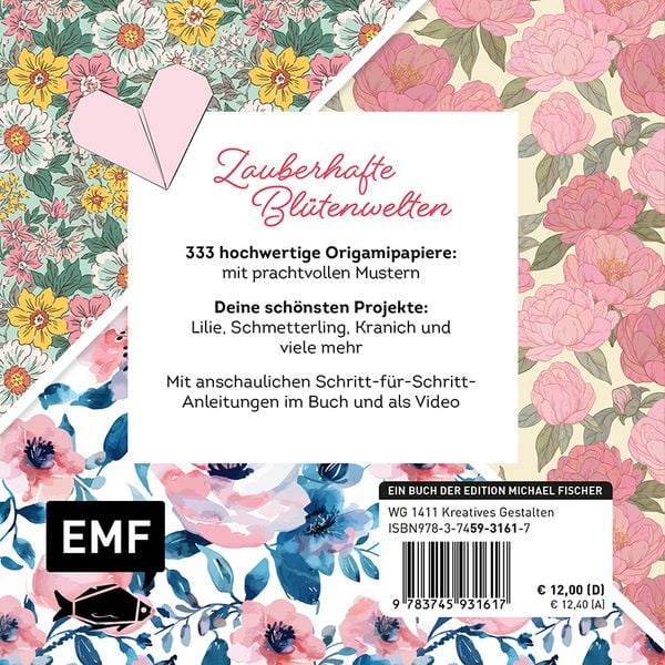 Produktbild: 333 Origami &ndash; Bl&uuml;tenmeer &ndash; Florales Faltvergn&uuml;gen f&uuml;r Blumen-Fans