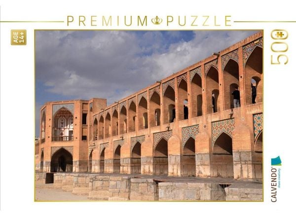 CALVENDO Puzzle Khadju Brücke in Isfahan | 500 Teile Lege-Größe 48 × 36 cm Foto-Puzzle für Erwachsene