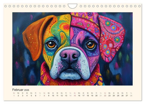 Produktbild: Bunte Boxer (Wandkalender 2026 DIN A4 quer), CALVENDO Monatskalender
