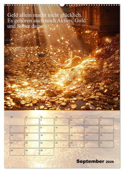 Produktbild: Der Geld-Anlock-Kalender (hochwertiger Premium Wandkalender 2026 DIN A2 hoch), Kunstdruck in Hochglanz