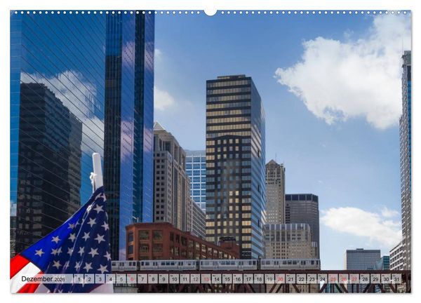 Produktbild: CHICAGO Stadtzentrum (hochwertiger Premium Wandkalender 2026 DIN A2 quer), Kunstdruck in Hochglanz