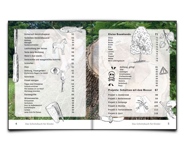 Produktbild: Das Schnitzbuch f&uuml;r Kinder &ndash; Mit Holzbildhauerei