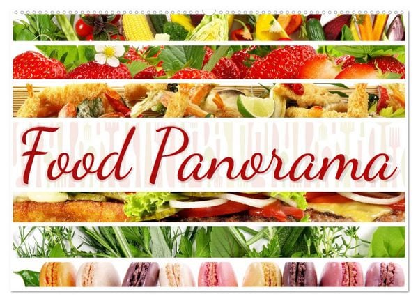 Produktbild: Food Panorama - K&uuml;chenkalender 2026 (Wandkalender 2026 DIN A2 quer), CALVENDO Monatskalender