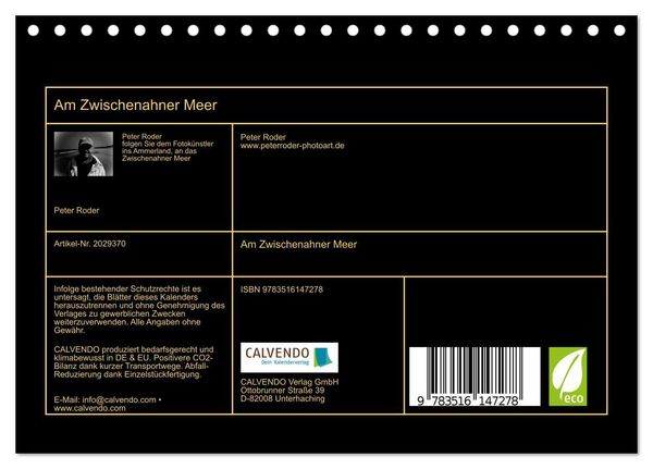 Produktbild: Am Zwischenahner Meer (Tischkalender 2026 DIN A5 quer), CALVENDO Monatskalender