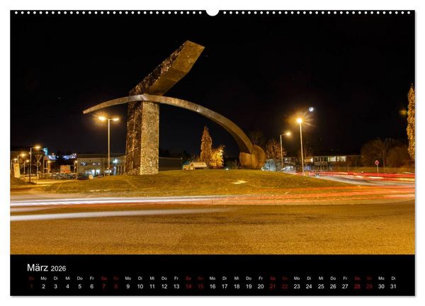 Produktbild: Pirmasens bei Nacht (hochwertiger Premium Wandkalender 2026 DIN A2 quer), Kunstdruck in Hochglanz
