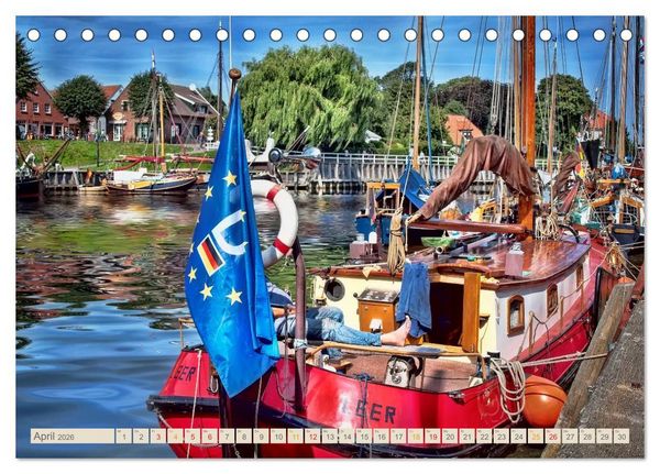 Produktbild: Ostfriesland - der alte Hafen Carolinensiel (Tischkalender 2026 DIN A5 quer), CALVENDO Monatskalender