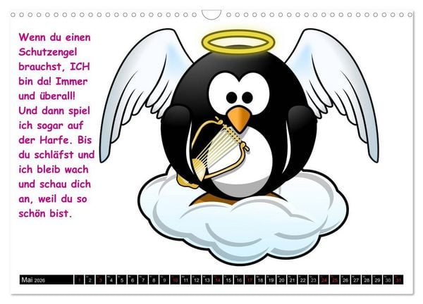 Produktbild: Pinguin-Elfe (Wandkalender 2026 DIN A3 quer), CALVENDO Monatskalender
