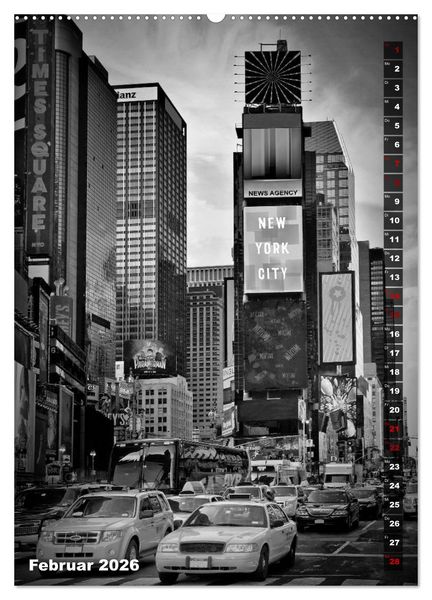 Produktbild: NEW YORK CITY Monochrome Stadtansichten (Wandkalender 2026 DIN A2 hoch), CALVENDO Monatskalender