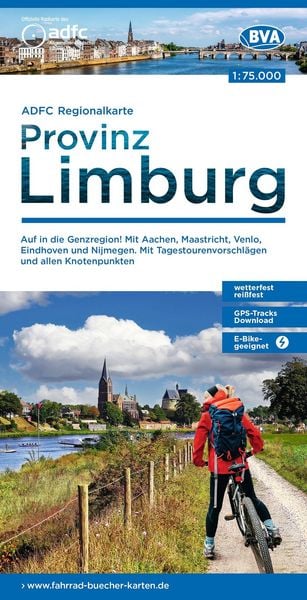 Produktbild: BVA ADFC Regionalkarte Limburg, mit Knotenpunkten 1:75.000