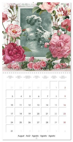 Produktbild: The Magical Roses Collages with roses from Pierre Joseph Redout&eacute; (Wall Calendar 2026 12 &times; 12 Inch) CALVENDO 12 Month Wall Calendar