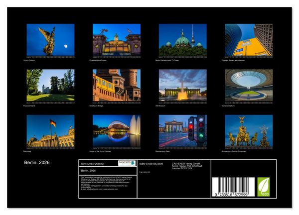 Produktbild: Berlin. 2026 (Wall Calendar 2026 DIN A4 landscape), CALVENDO 12 Month Wall Calendar