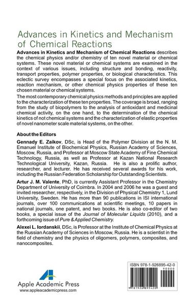 Produktbild: Advances in Kinetics and Mechanism of Chemical Reactions