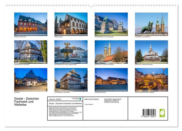 Produktbild: Goslar - Zwischen Fachwerk und Welterbe (hochwertiger Premium Wandkalender 2027 DIN A2 quer), Kunstdruck in Hochglanz