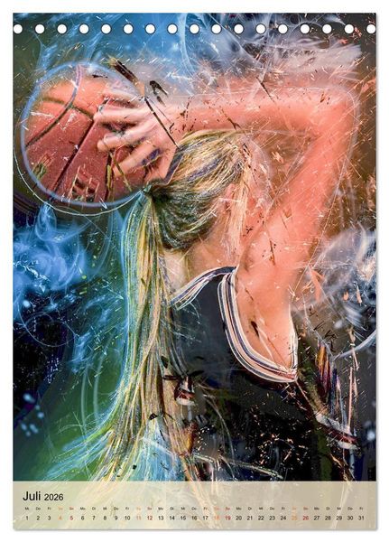 Produktbild: Basketball spektakul&auml;r (Tischkalender 2026 DIN A5 hoch), CALVENDO Monatskalender