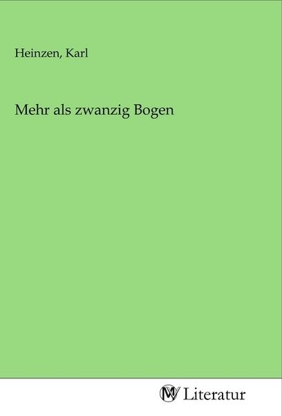 Produktbild: Mehr als zwanzig Bogen