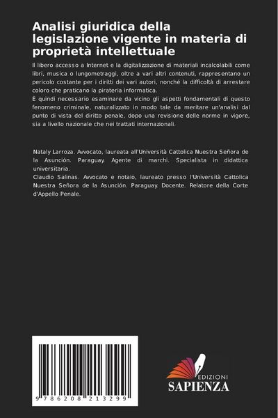 Produktbild: Analisi giuridica della legislazione vigente in materia di propriet&agrave; intellettuale