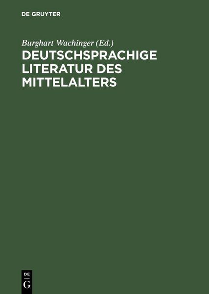 Produktbild: Deutschsprachige Literatur des Mittelalters