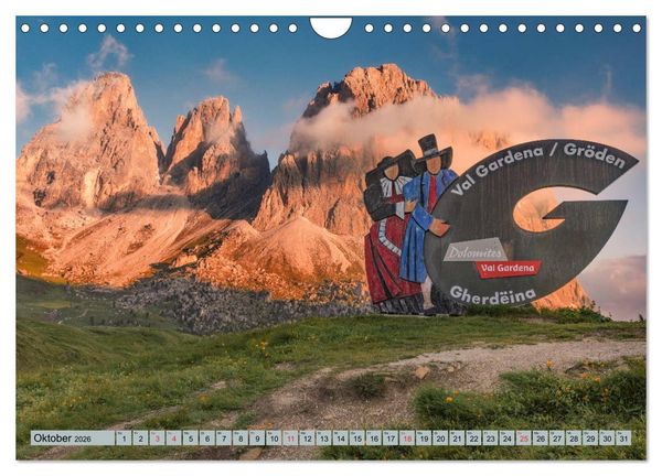 Produktbild: Dolomiten, Alpenparadies im Norden Italiens (Wandkalender 2026 DIN A4 quer), CALVENDO Monatskalender
