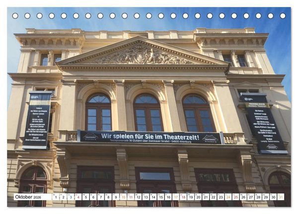Produktbild: Altenburg, die Stadt des Skat-Spiels (Tischkalender 2026 DIN A5 quer), CALVENDO Monatskalender