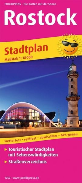 Produktbild: Publicpress Stadtplan Rostock, Stadtplan 1:18.000 1:18.000